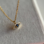 MINI ZIRKON AUGEN HALSKETTE aus 925 Silber - Eleganter Halskette - AURIME