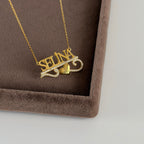 NAMENS HALSKETTE MIT HERZ| 925 SILBER