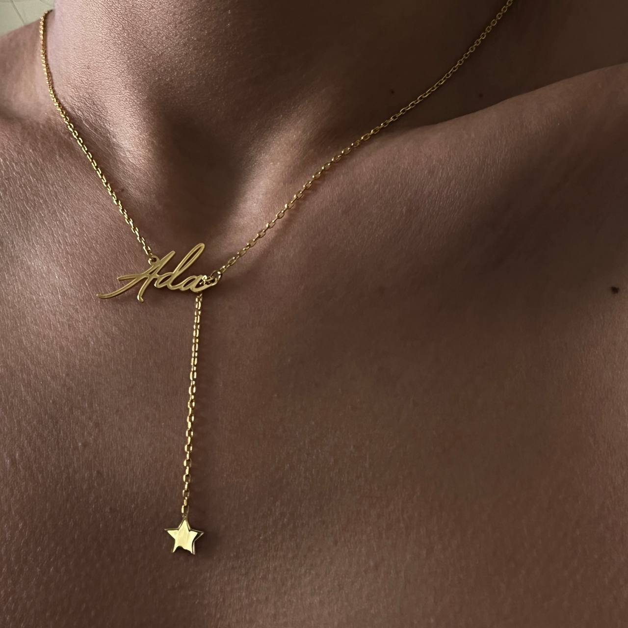 NAMENSKETTE MIT HÄNGEND SYMBOLE II aus 925 Silber - Eleganter Halskette - AURIME