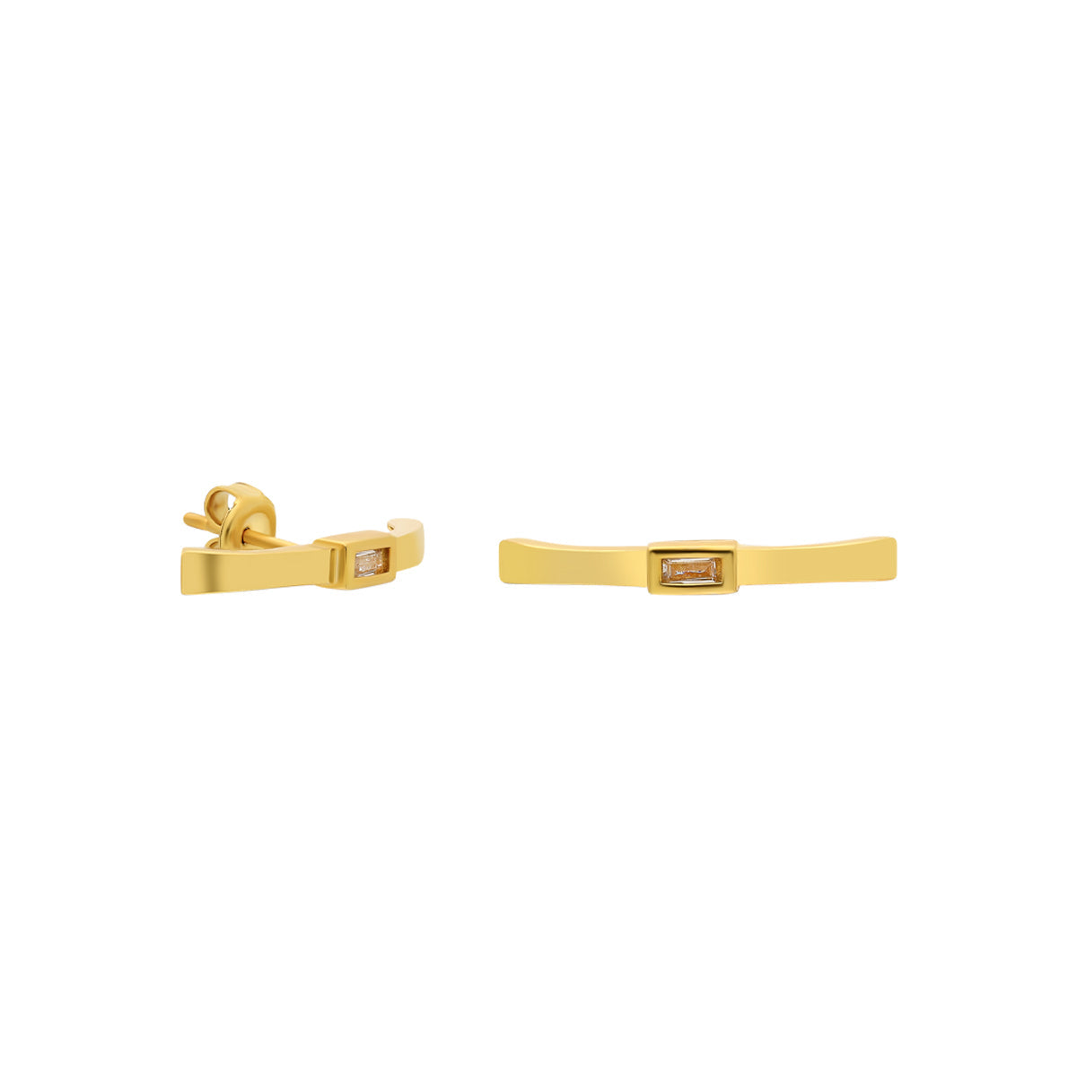 LANGE BAGUETTE OHRRING aus 925 Silber - Eleganter Ohrringe - AURIME