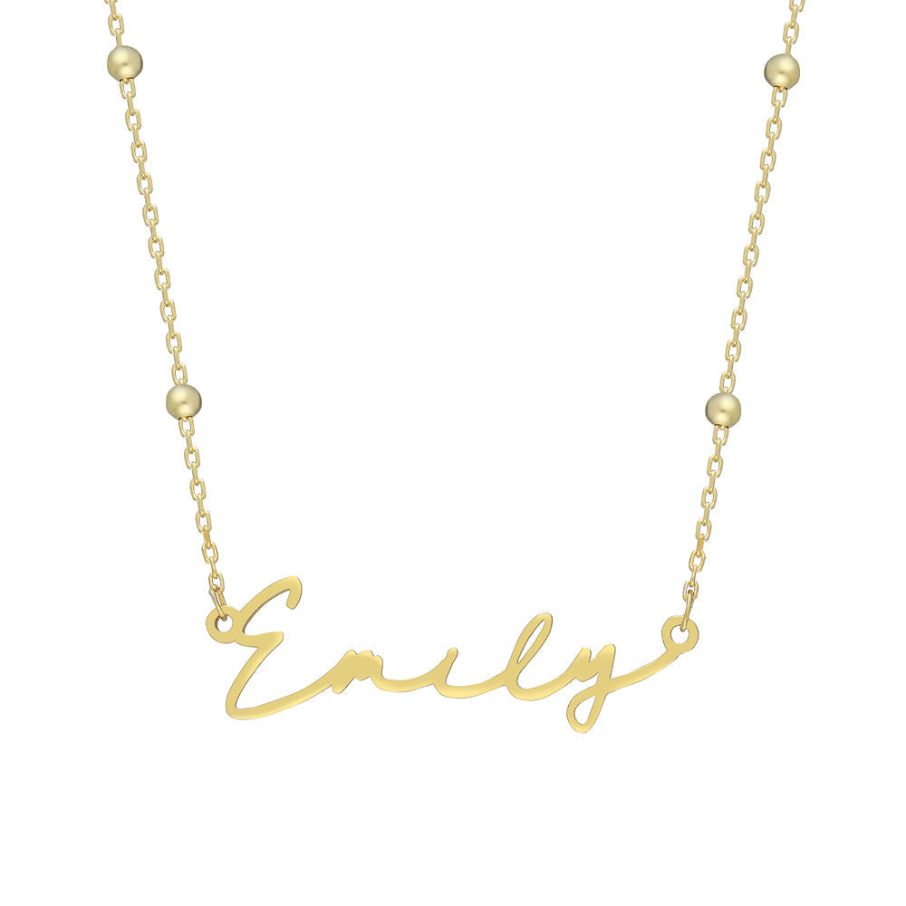 VINTAGE NAMENSKETTE aus 925 Silber - Eleganter Halskette - AURIME