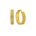ZIRKONIA HOOP OHRRING MIT STERNSYMBOL aus 925 Silber - Eleganter Ohrringe - AURIME