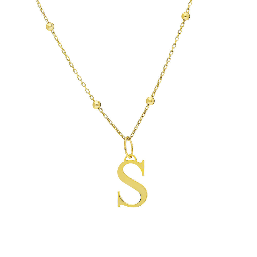 MAXI LETTER VINTAGE NECKLACE aus 925 Silber - Hochwertiger Schmuck - AURIME