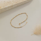 FEINES ARMBAND MIT DORIKA- UND KNOCHENKETTEN-DESIGN ARMKETTE | 14K GOLD