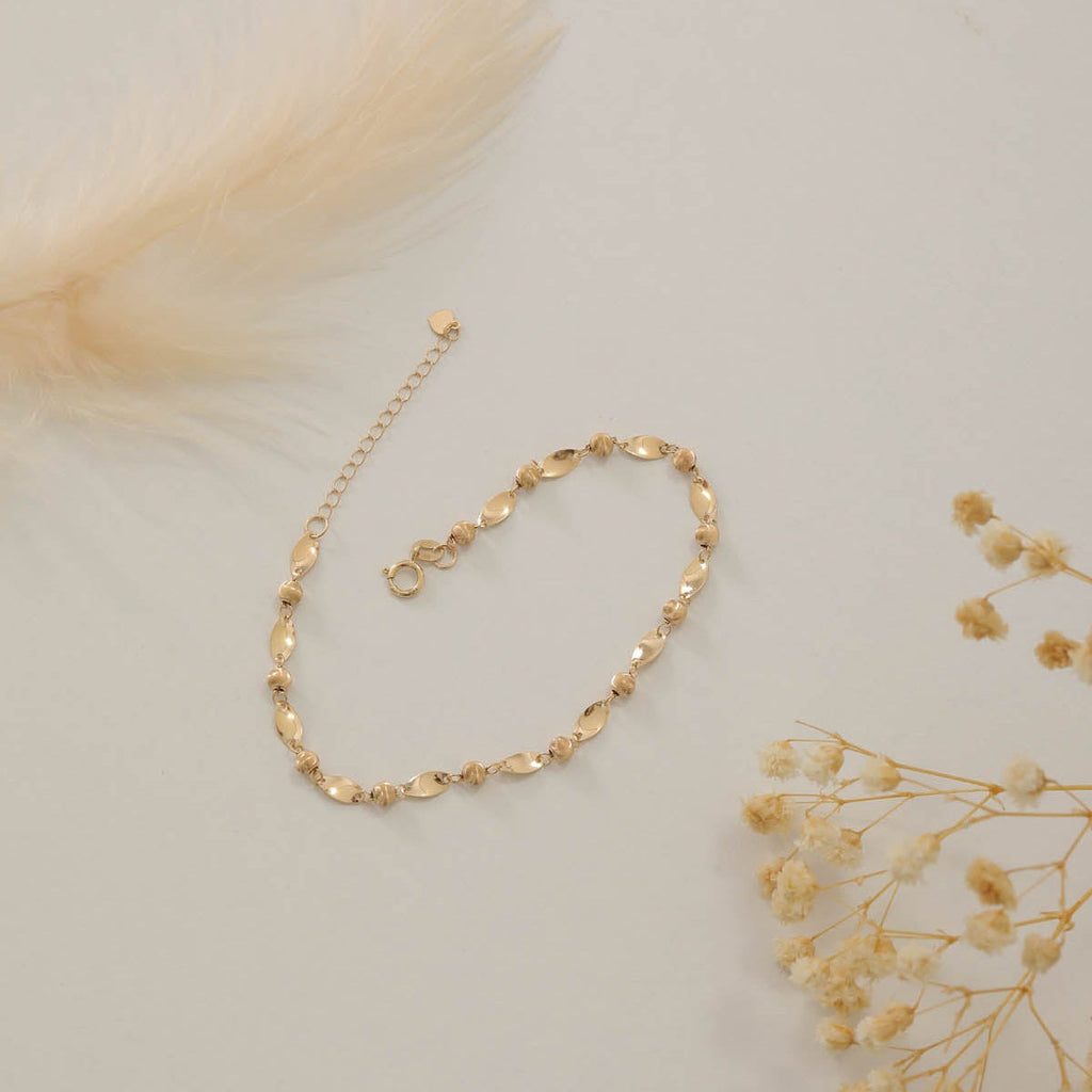DORICA KUGEL MIT SPIEGELKETTE ARMKETTE | 14K GOLD