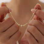 ARMBAND MIT DORIKA-KUGELN UND SEILKETTEN-DESIGN | 14K GOLD