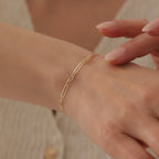 GLÄNZENDE KLAMMER-KETTE (CLIP-KETTE) ARMKETTE | 14K GOLD