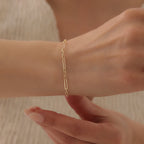 GLÄNZENDE KLAMMER-KETTE (CLIP-KETTE) ARMKETTE | 14K GOLD