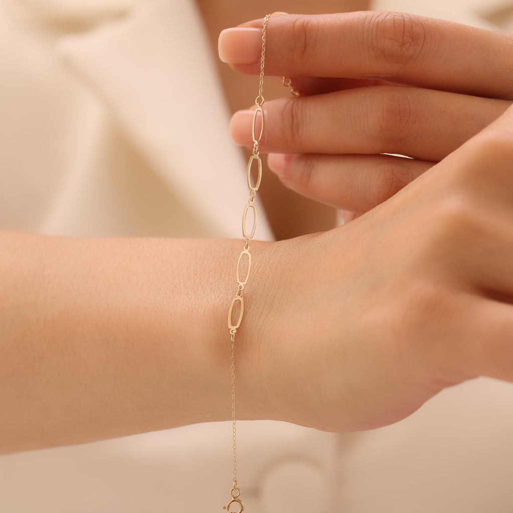 MINIMAL 5ER-REIFEN-KETTE ARMKETTE | 14K GOLD