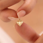 MINIMALES DIAMANTSCHNITT-DESIGN ANHÄNGER | 14K GOLD