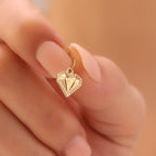 MINIMALES DIAMANTSCHNITT-DESIGN ANHÄNGER | 14K GOLD