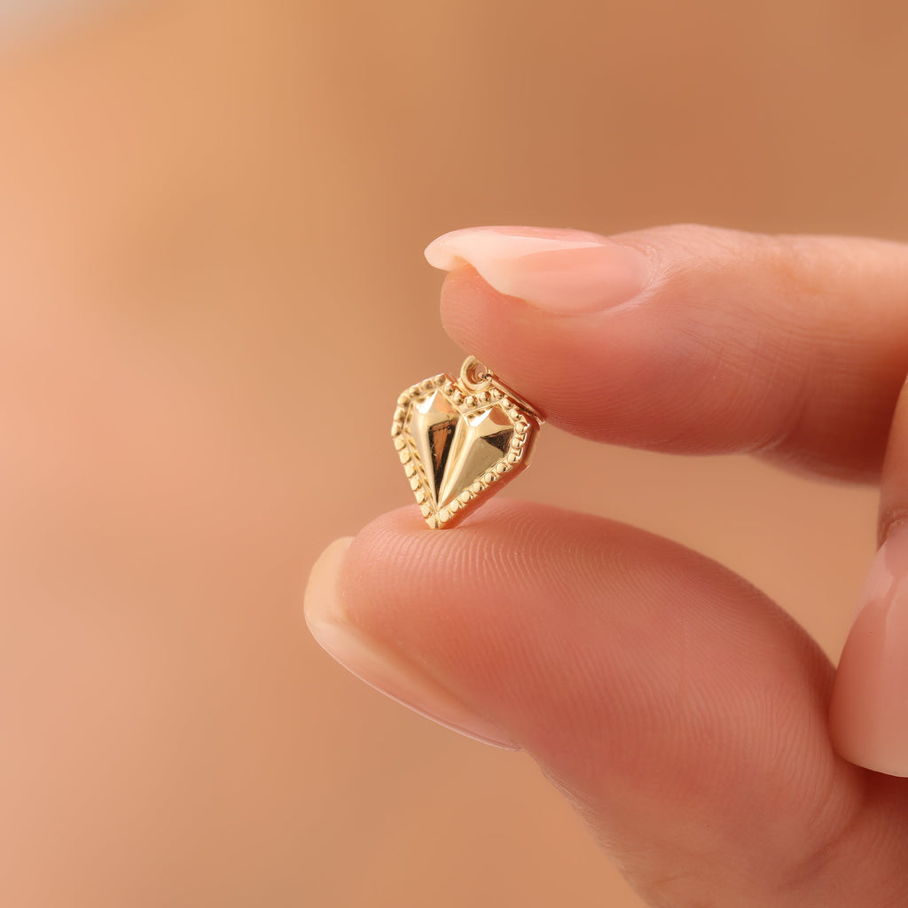 MINIMALES DIAMANTSCHNITT-DESIGN ANHÄNGER | 14K GOLD