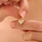 MINIMAL DIAMOND HERZ ANHÄNGER | 14K GOLD