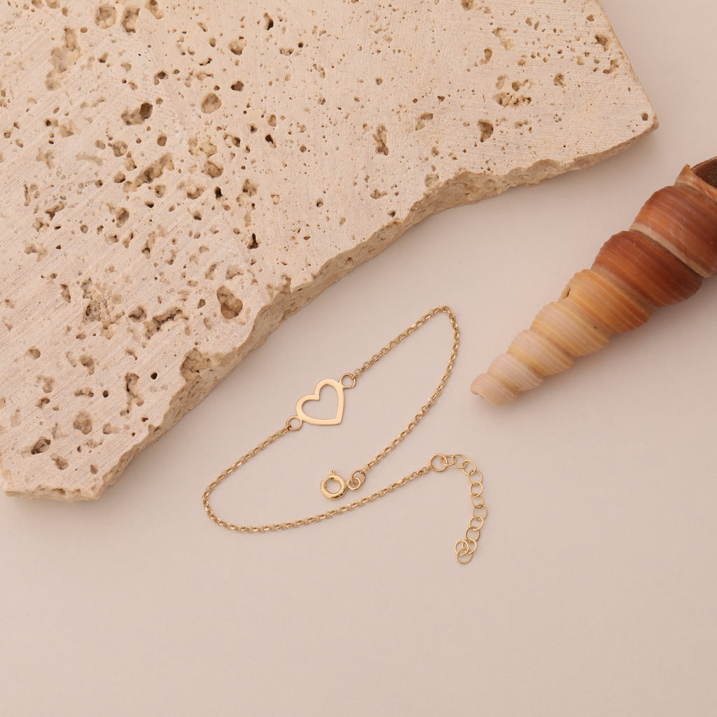 MINIMALES HERZ-ARMKETTE | 14K GOLD