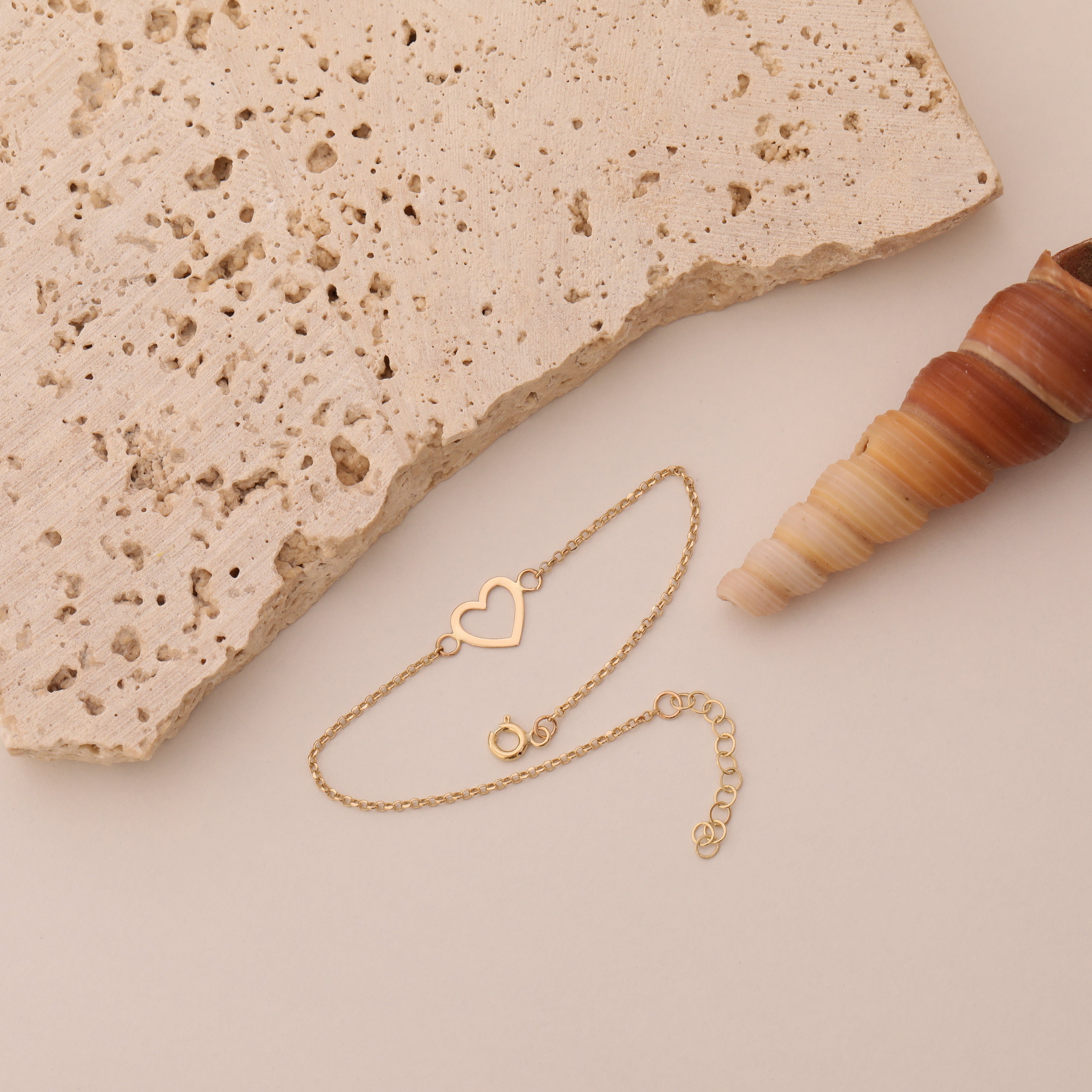 MINIMALES HERZ-ARMKETTE | 14K GOLD