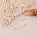 HERZ MIT KETTE HERZ ARMKETTE | 14K GOLD