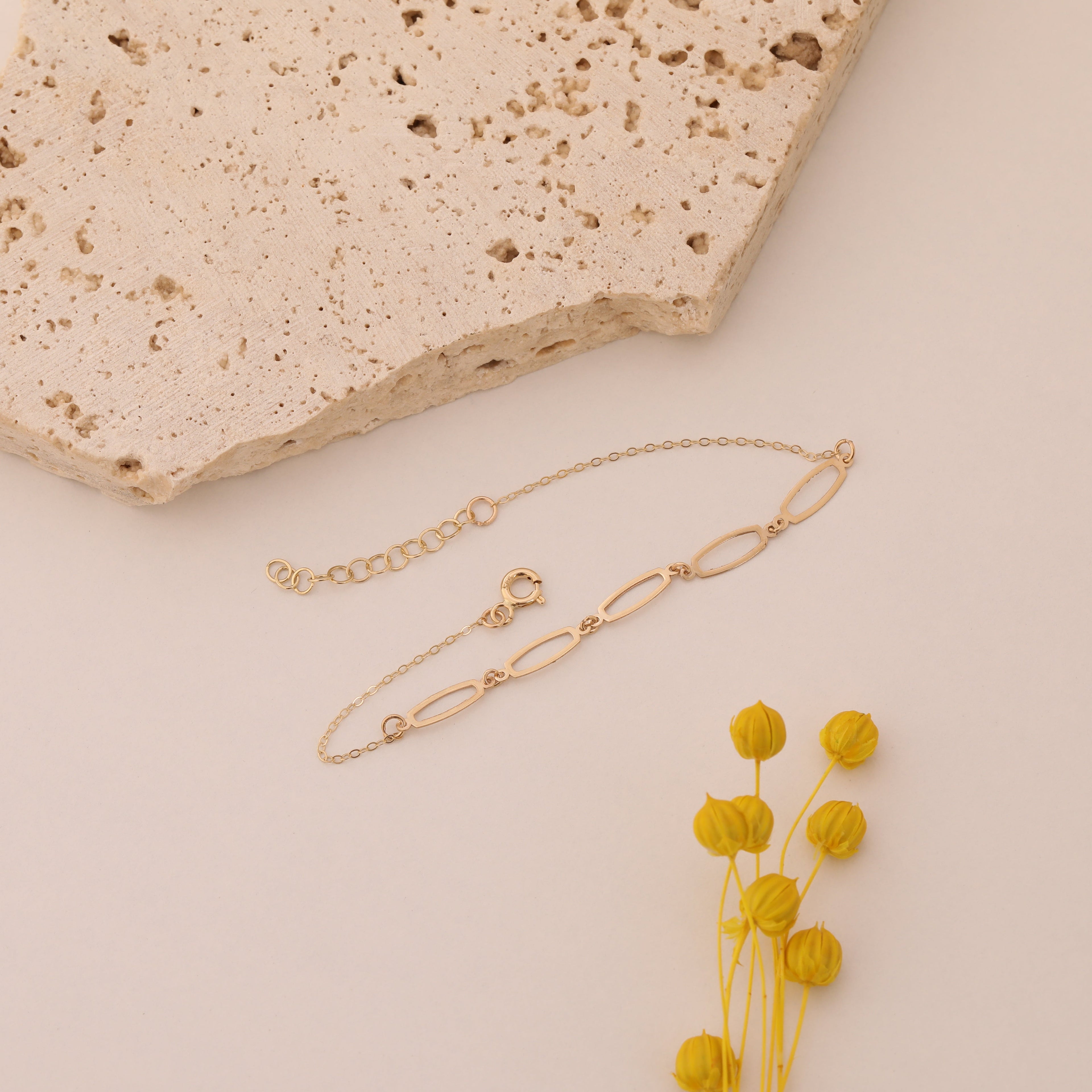 MINIMAL 5ER-REIFEN-KETTE ARMKETTE | 14K GOLD