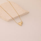DIAMANTGESCHNITTENES HERZ DESIGN HALSKETTE | 14K GOLD