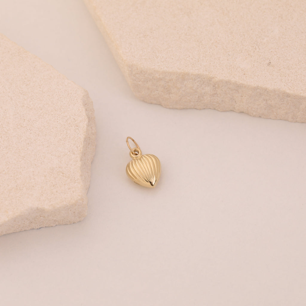 MINIMAL LUFTBALLON HERZ ANHÄNGER | 14K GOLD