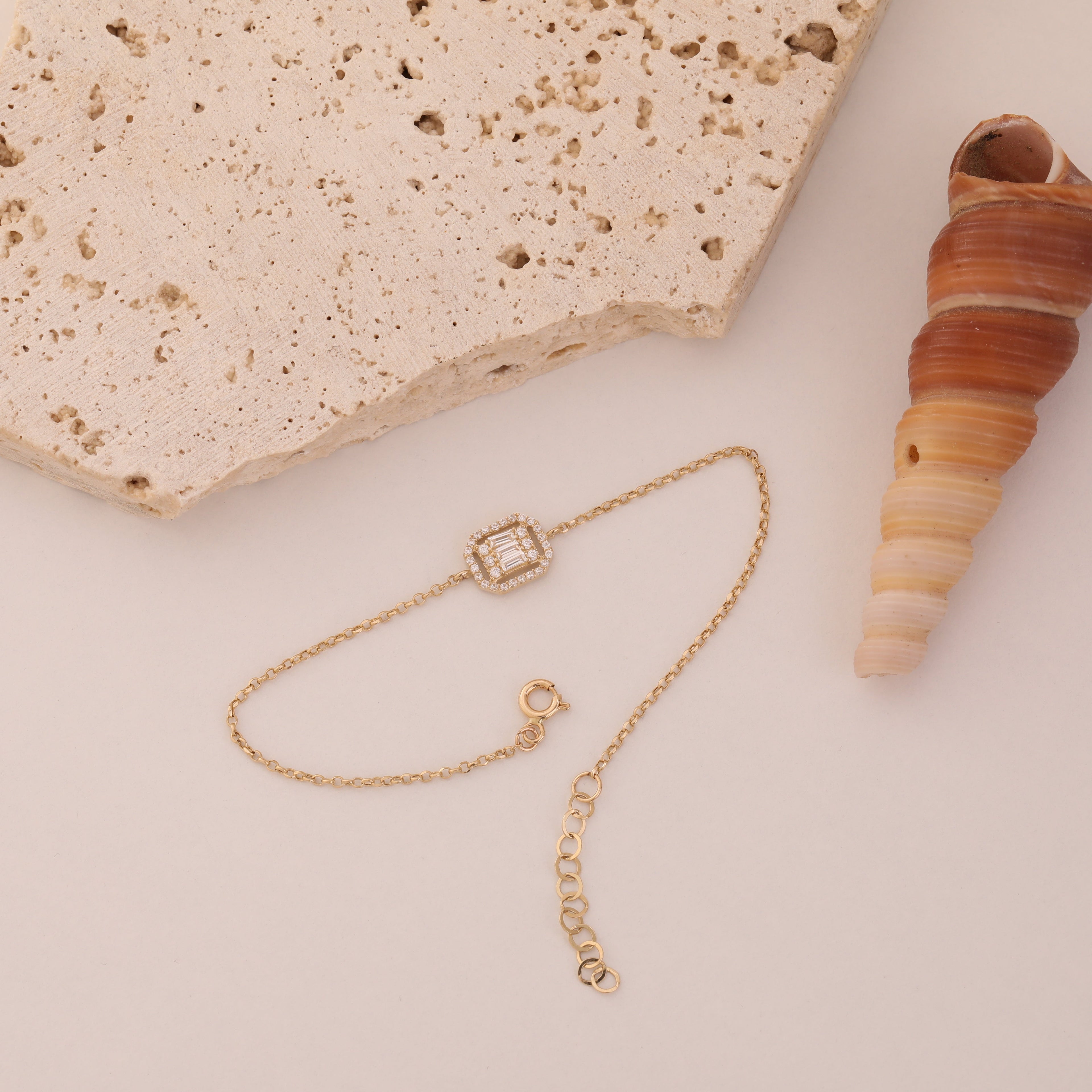 LEGANTES BAGUETTE-ARMKETTE | 14K GOLD
