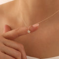 ZIRKONIA- STERN HALSKETTE | 14K GOLD