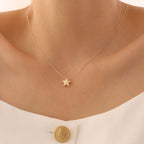 GEWÖLBTE STERN HALSKETTE | 14K GOLD