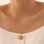 GLÜCKS- KLEEBLATT HALSKETTE | 14K GOLD