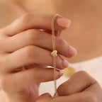 MINIMAL HERZ KETTE ARMKETTE | 14K GOLD