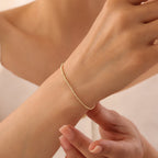 MINIMALISTISCHES FEINES DORIKA-ARMBAND ARMKETTE | 14K GOLD