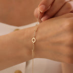 RUNDER BÜROKLAMMER-ARMKETTE | 14K GOLD