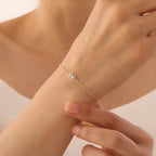 BAGUETTE-ARMBAND MIT ZIRKONIA-STEINEN ARMKETTE | 14K GOLD