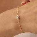 BAGUETTE-ARMBAND MIT ZIRKONIA-STEINEN ARMKETTE | 14K GOLD