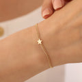 MINIMALE KETTE MIT STERN-ANHÄNGER ARMKETTE | 14K GOLD