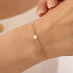 MINIMALE KETTE MIT STERN-ANHÄNGER ARMKETTE | 14K GOLD