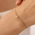 ZIRKONSTEIN STERNKETTE ARMKETTE | 14K GOLD