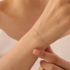 ZIRKONSTEIN TRIEBZWEIG ELEGANT ARMKETTE | 14K GOLD