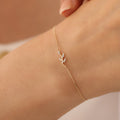 ZIRKONSTEIN TRIEBZWEIG ELEGANT ARMKETTE | 14K GOLD