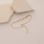 HOHLES HERZ-BÜROKLAMMER-ARMBAND ARMKETTE | 14K GOLD
