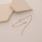 MINI INEINANDER VERWOBENE HERZEN MIT ZIRKONIA-STEINEN ARMKETTE | 14K GOLD