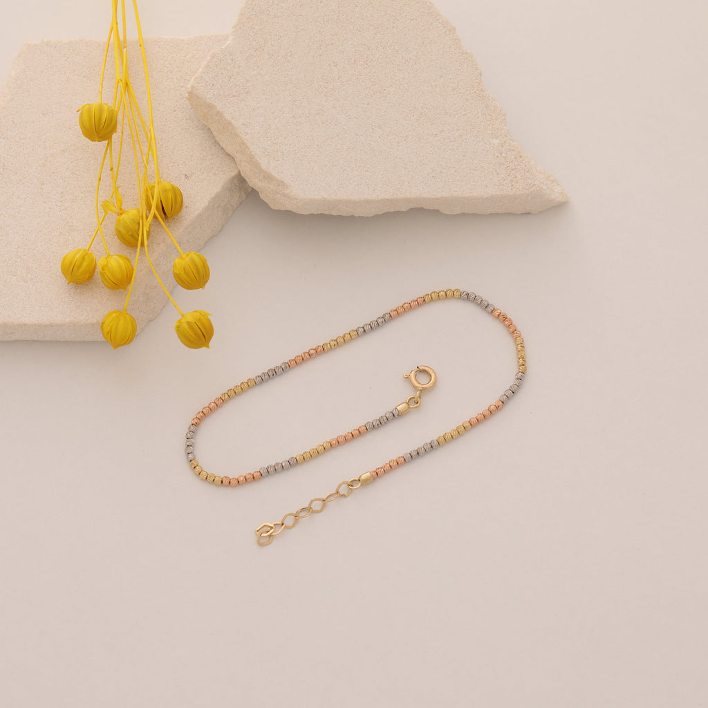 MINI MEHRFARBIGE DORIKA ARMKETTE | 14K GOLD