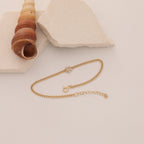ZIRKONIA-STEINBESETZTE ELEGANTE STERN-KETTE ARMKETTE | 14K GOLD
