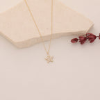 ZIRKONIA- STERN HALSKETTE | 14K GOLD