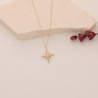 POLARSTERN MIT ZIRKONSTEIN HALSKETTE | 14K GOLD
