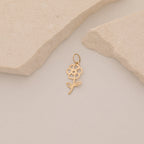 MINIMAL ELEGANTE BLUME ANHÄNGER | 14K GOLD