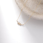 ZIRKONIA UND OLIVENZWEIG| 14K GOLD