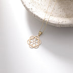 MIT BLUMENMOTIV ANHÄNGER | 14K GOLD