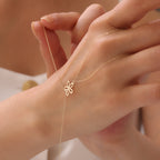 BLUMENMOTIV HANDKETTE | 14K GOLD