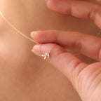 ZIRKONIA BLATT HALSKETTE | 14K GOLD