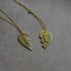 COUPLE HEART NAME NECKLACE aus 925 Silber - Hochwertiger Schmuck - AURIME