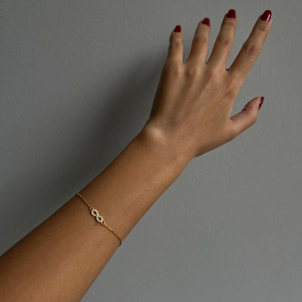 MINIMAL INFINITY ARMKETTE aus 925 Silber - Eleganter Halskette - AURIME